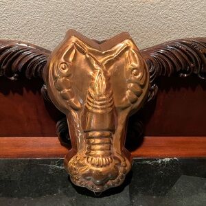 PM011126 Copper Lobster Mold Or Wall Hanging Art Vintage Kitchen Decor